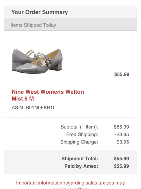 nine west 鞋海淘 6pm 中环转运